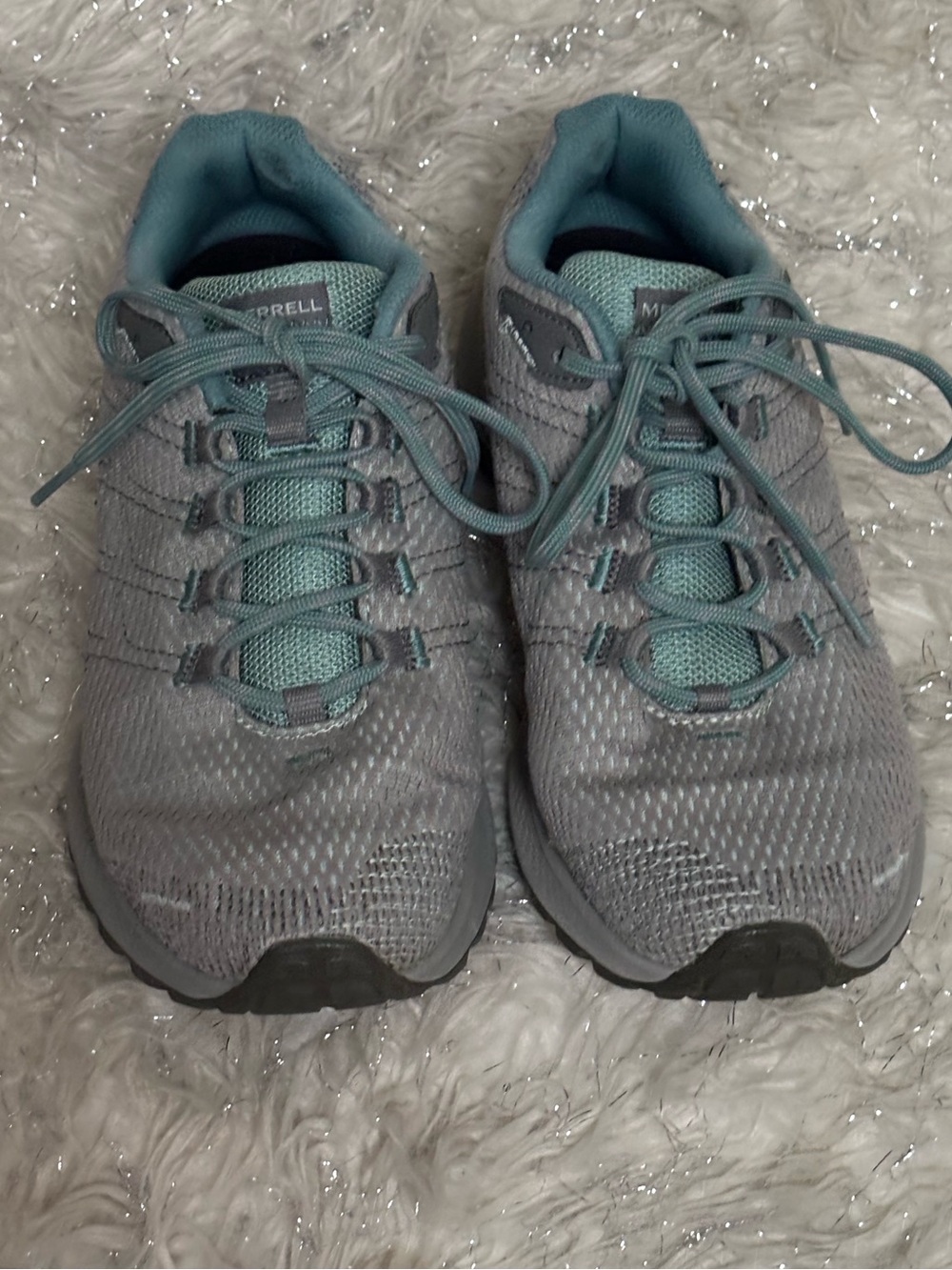 Merrell Fly Strike Women's Light Gray and Teal Paloma Athletic Shoes Size 8US - Picture 5 of 13
